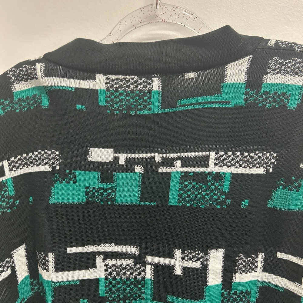 Ming Wang Black and Green Knit Cardigan - Picture 7 of 14